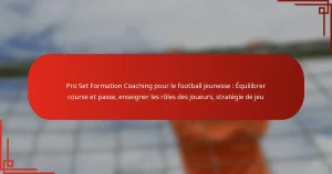 Pro Set Formation Coaching pour le football jeunesse : Équilibrer course et passe, enseigner les rôles des joueurs, stratégie de jeu